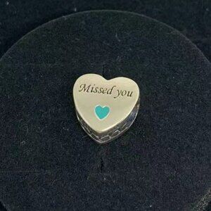 Pandora I Missed You Heart Charm S925 Sterling Silver